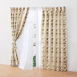 2級遮光カーテン・多機能レースセット【タイムセール】(200×178cm（各1