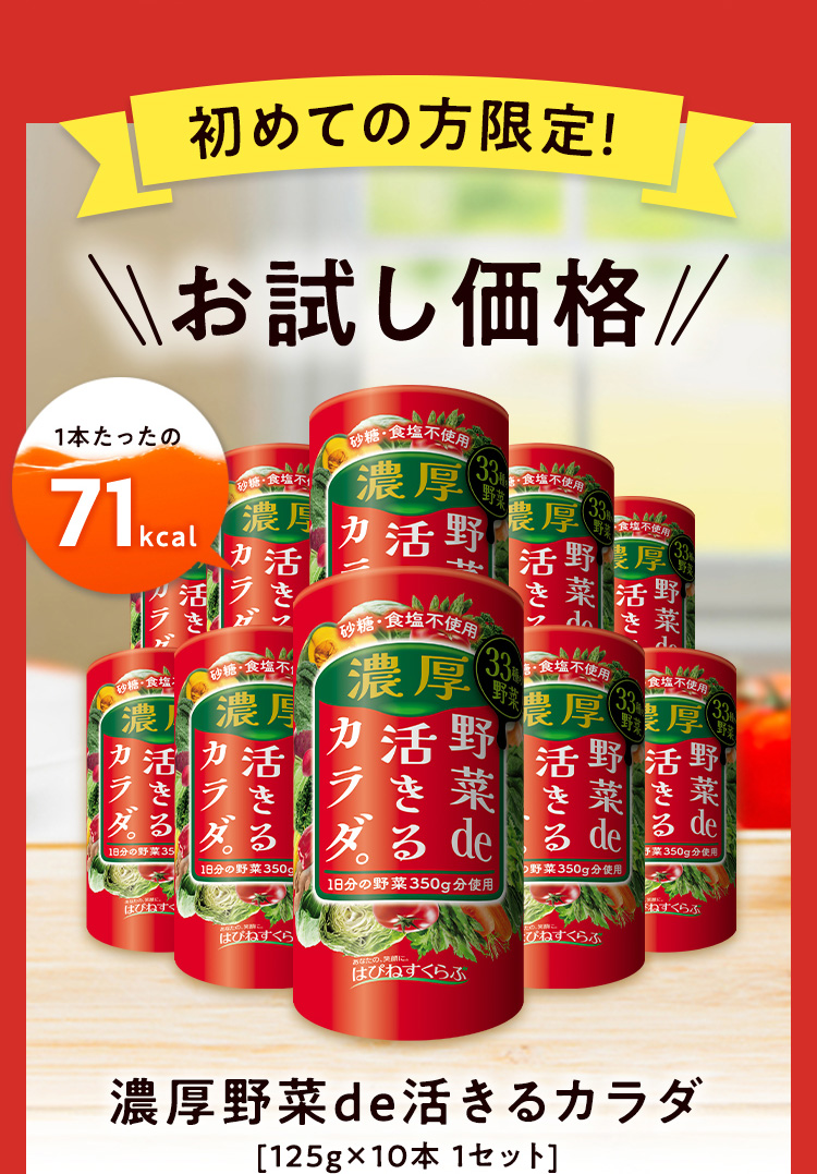 初めての方限定！お試し価格 濃厚 野菜de活きるカラダ