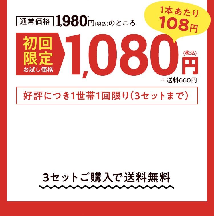 初回限定お試し価格1,080円（税込）+送料660円